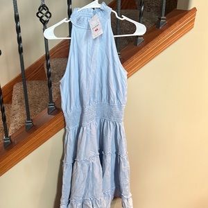 Size small, new with tags, ruffle, light, blue sundress, size small